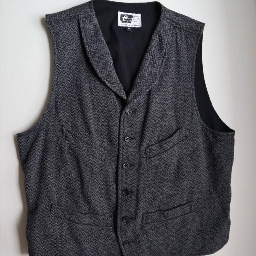 Engineered Garments Vest grey M Waistcoat Pockets Wool Blend